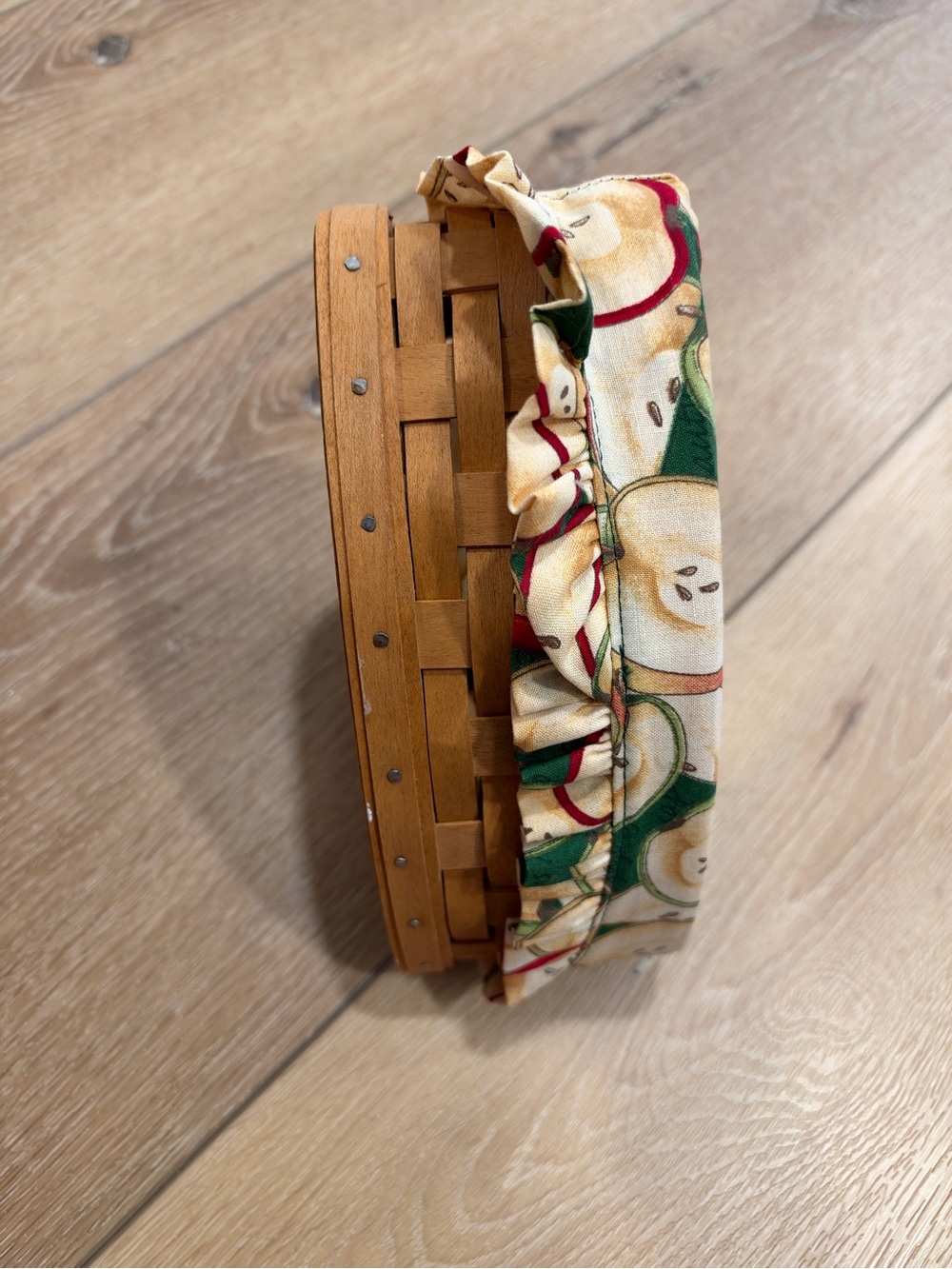Vintage Longaberger Fabric-wrapped basket.